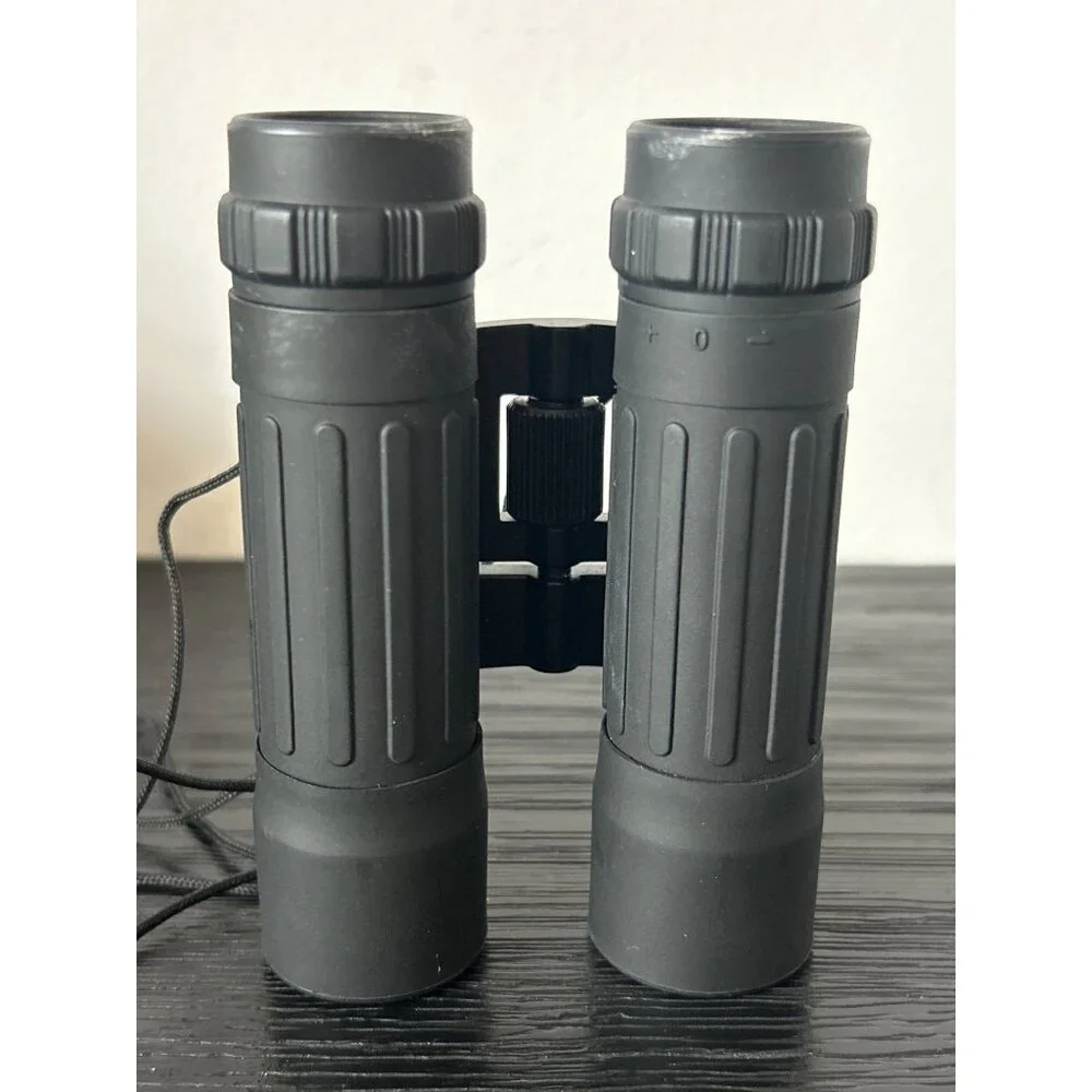 Humvee 12x25 Compact Binoculars w/Case Ruby Red Lenses Concerts Sports Birds